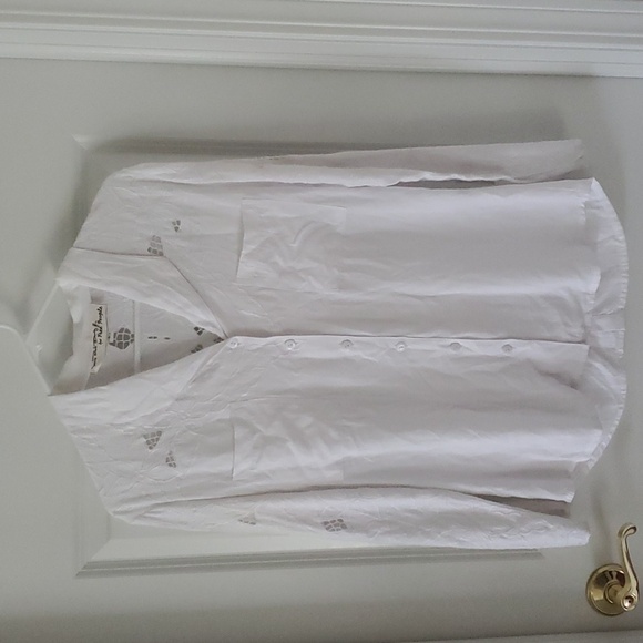 Jens Pirate Booty for Free People White Embroidery Shirt/Blouse Size S - Picture 2 of 9